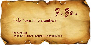Füzesi Zsombor névjegykártya