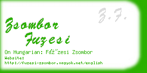 zsombor fuzesi business card